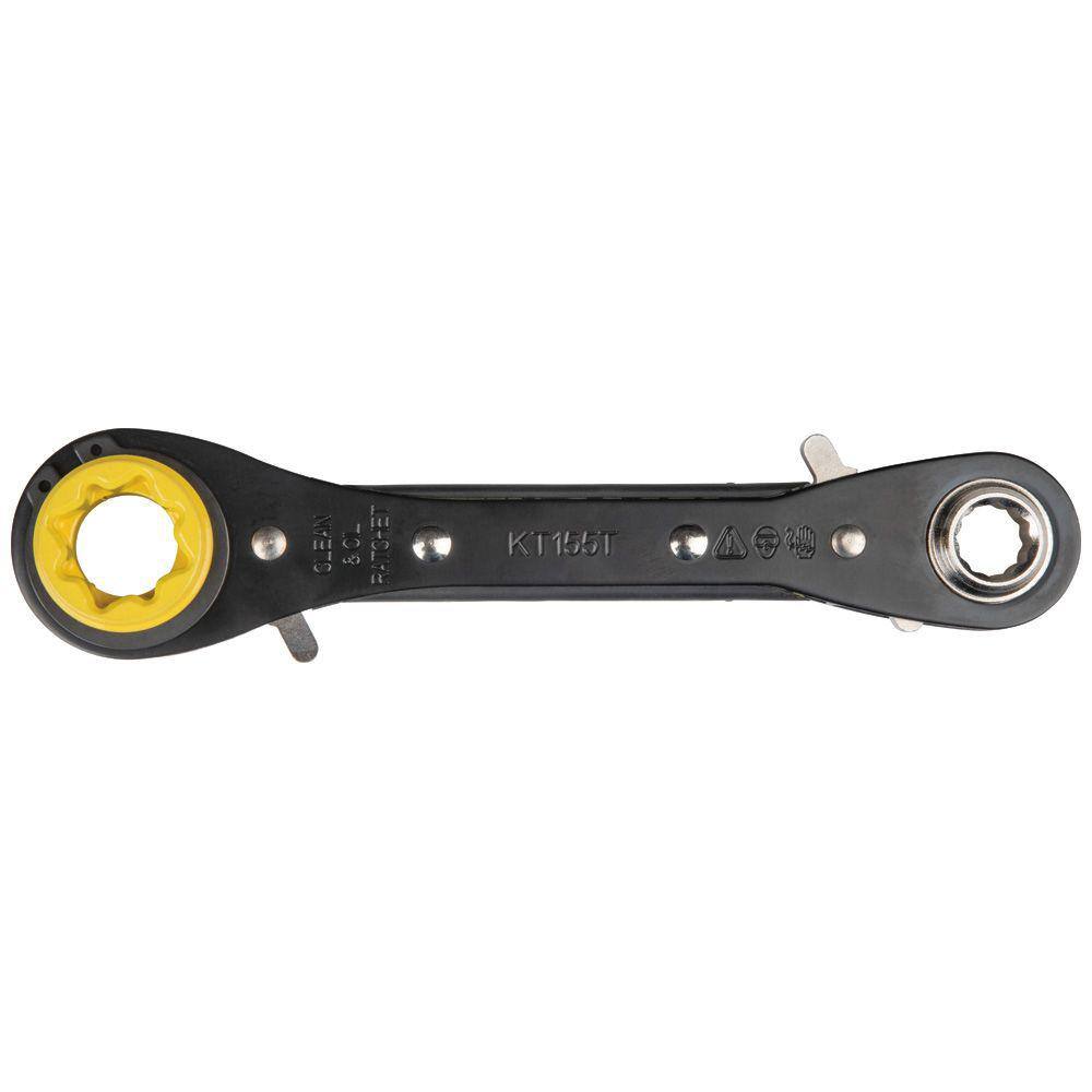 Klein Tools 5-in-1 Ratcheting Lineman's Wrench KT155T