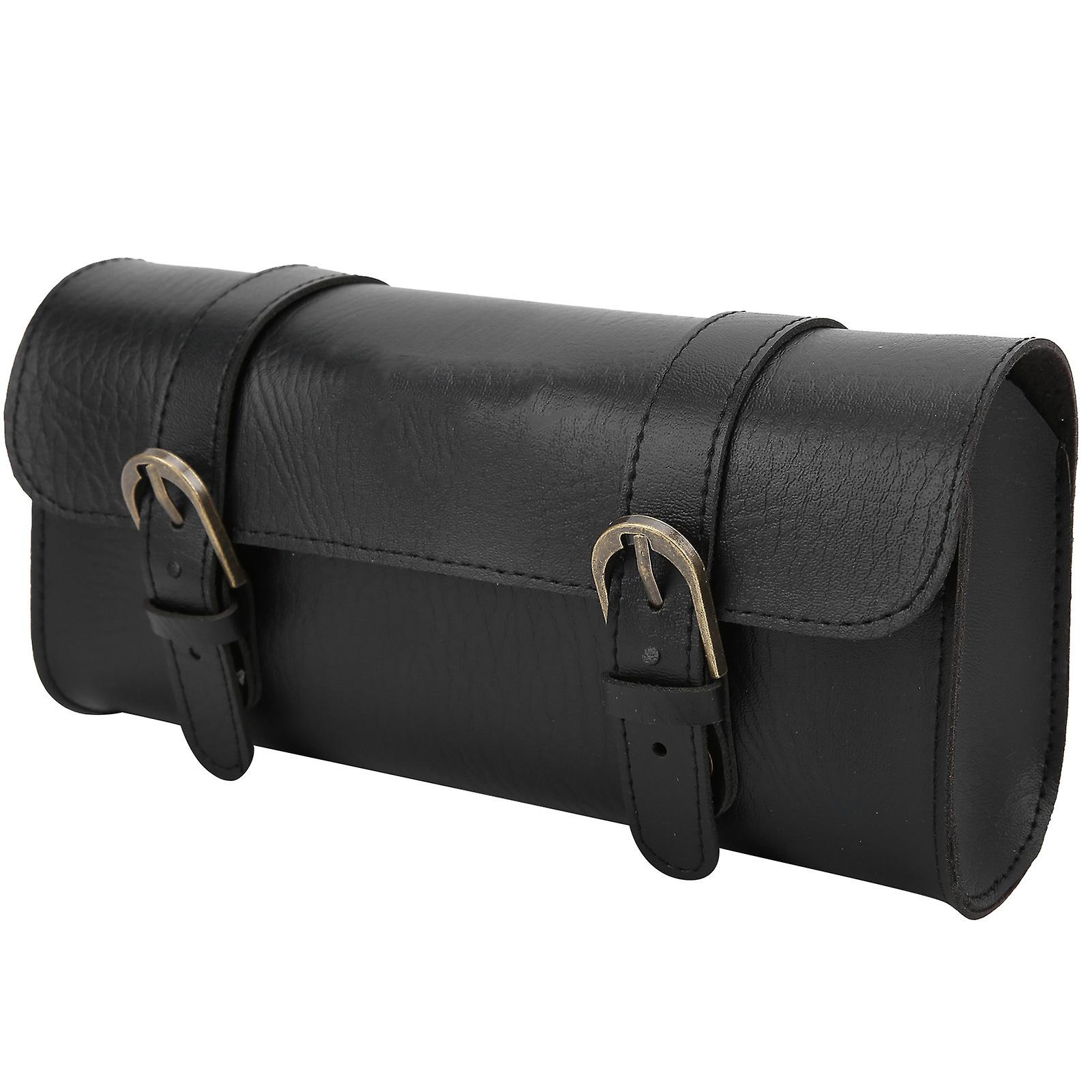 Bicycle Bag Scooter Head Folding Handlebar Saddle Cycling Bag Pu Leather Storage Tool