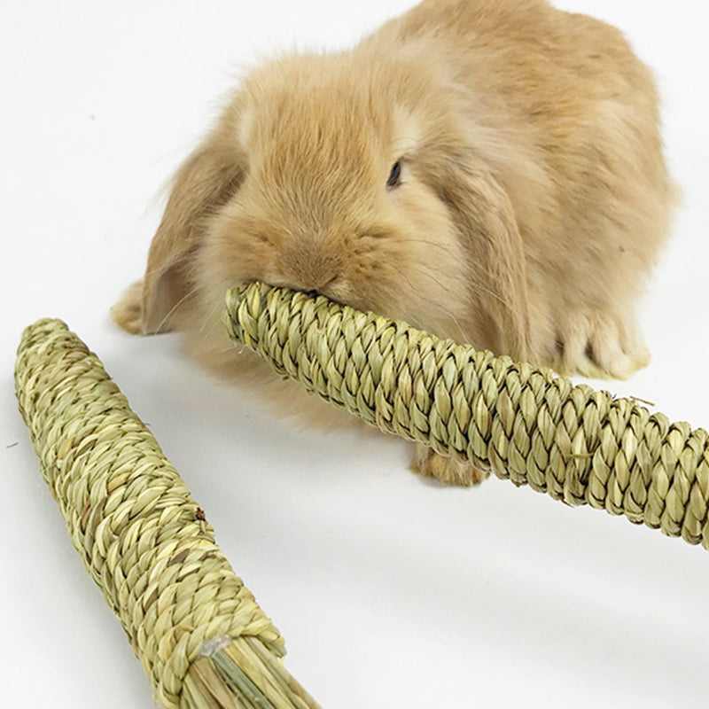 1pc Rabbit Chew Toy Grass Woven Natural Rabbit Chew Carrot Rabbit Chew Stick