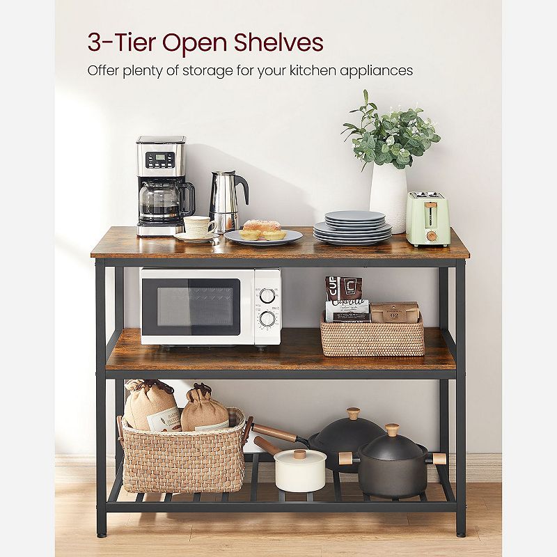 Kitchen Island With 3 Shelves