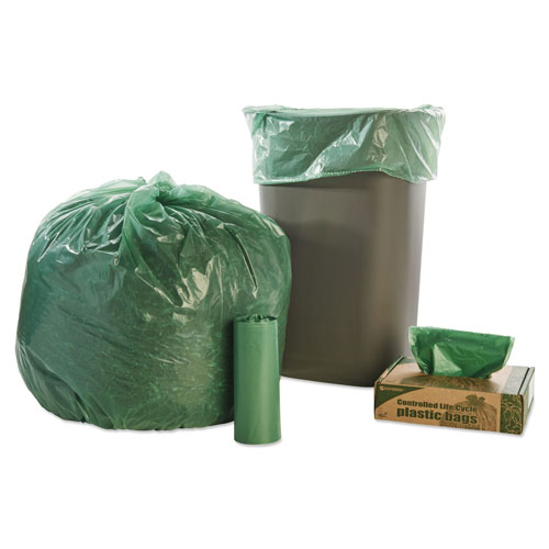 Stout Controlled Life-Cycle Plastic Trash Bags | 33 gal， 1.1 mil， 33