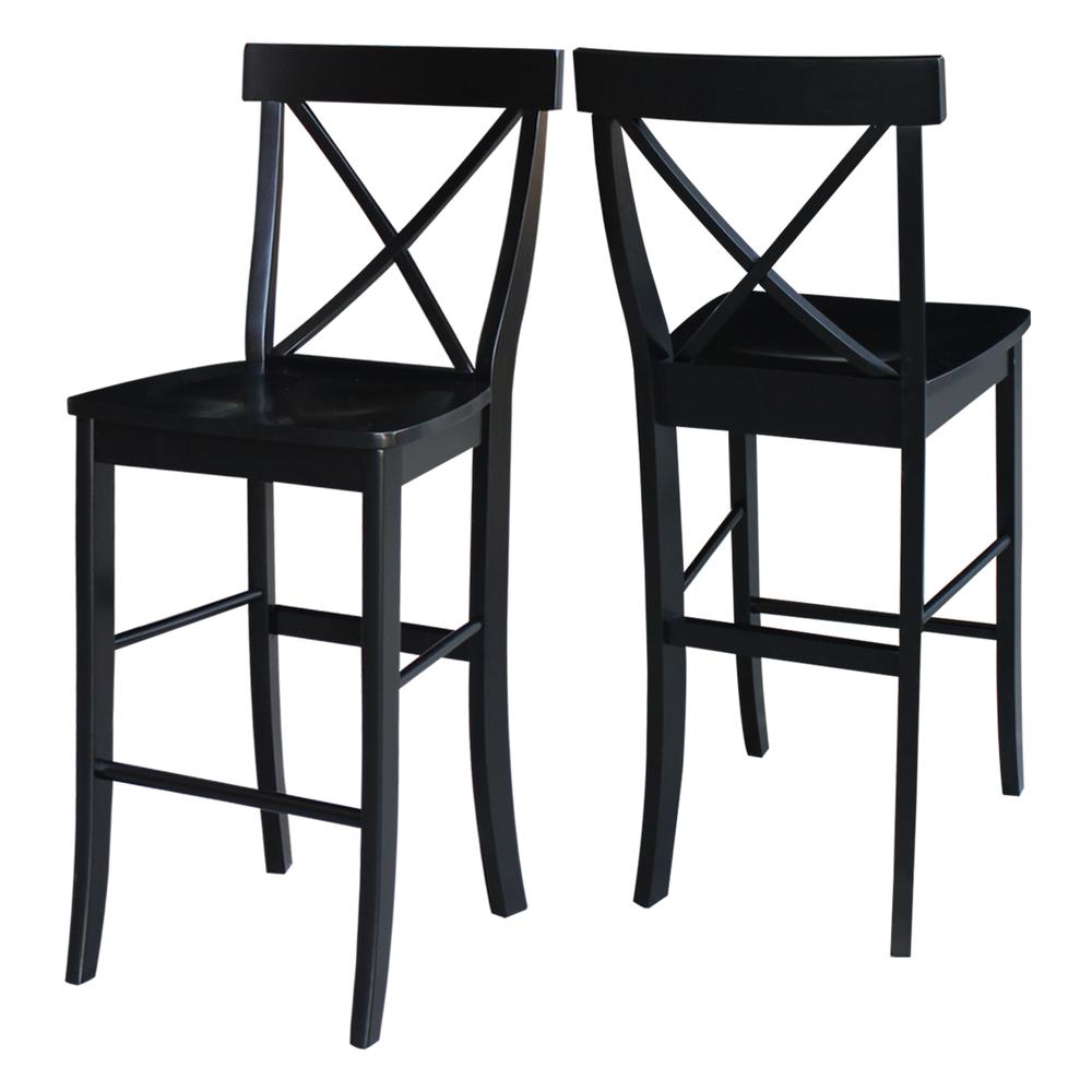 International Concepts Crossback 29 Barstool， Multiple Finishes