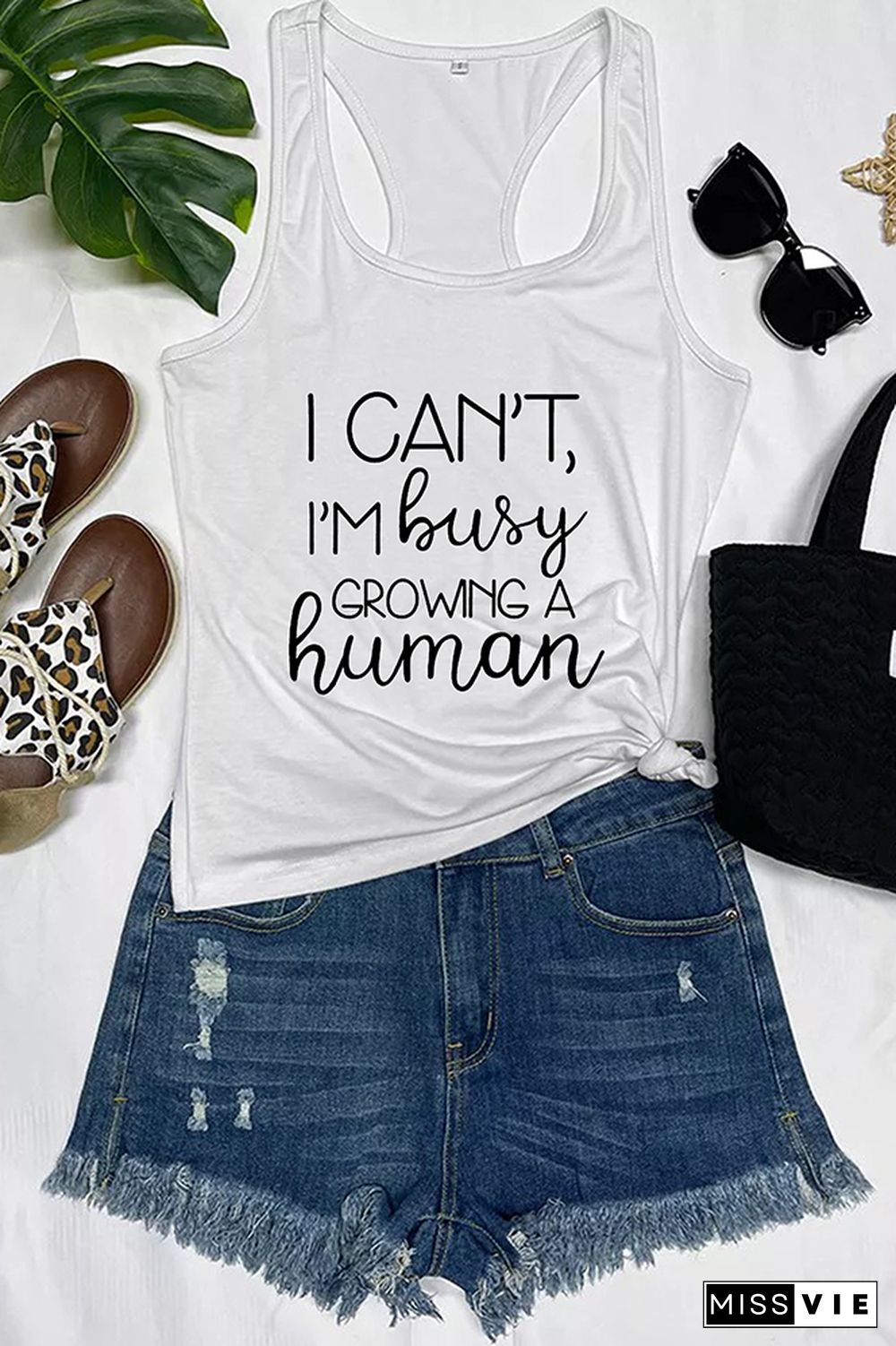 I Can't Busy Growing A Human Shirt | Funny Pregnancy, Cute Maternity Sleeveless Tank Top Wholesale