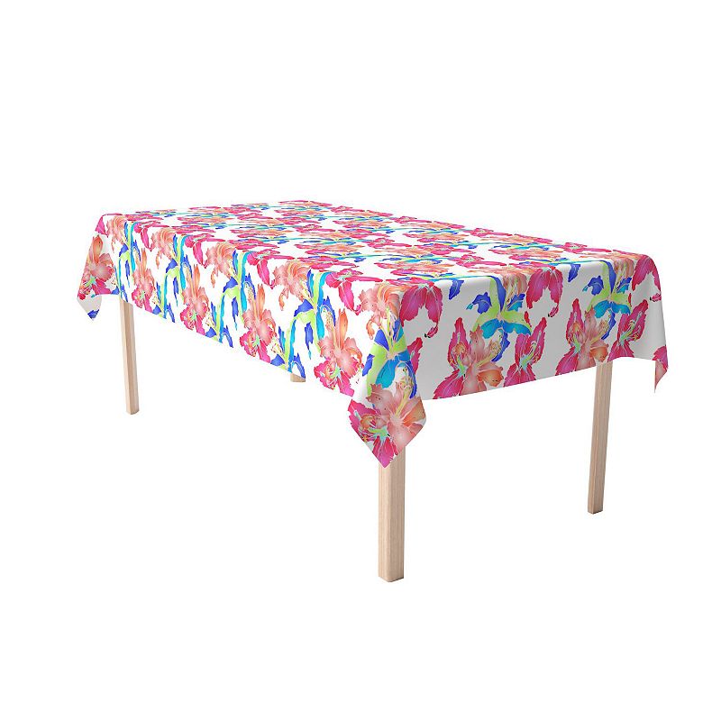 Rectangular Tablecloth， 100% Cotton， 52x104， Floral 88