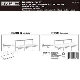 Everbilt 2 ft. x 16 in. Decorative Shelf Cover - White 90337