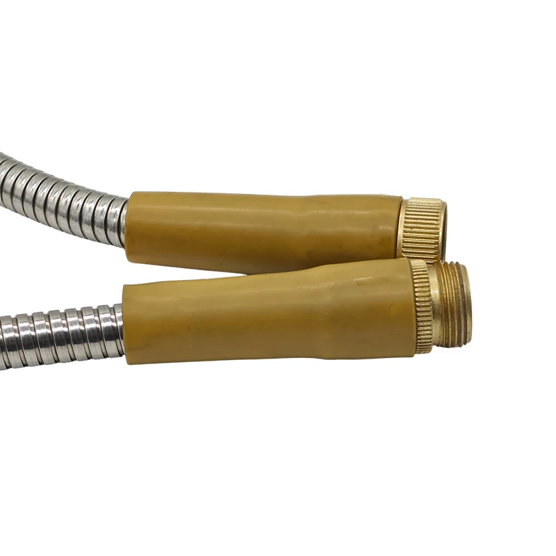 201/304 Stainless Steel Metal Case PVC Inner Pipe Garden Hose 3/4 NPT Fitting Flexible Water Hose for Yard Outdoors