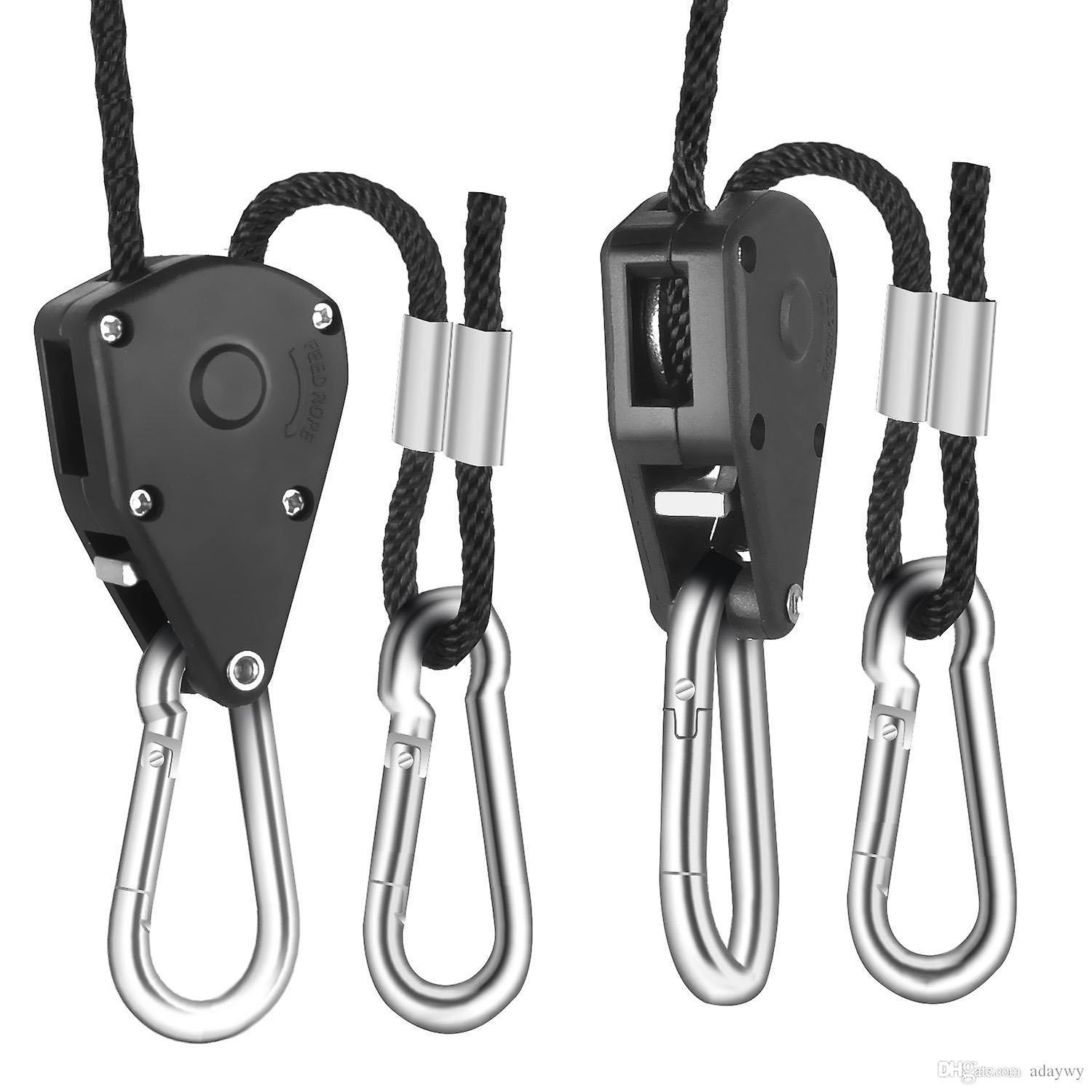 A Pair Camping Hiking Pulley Rope Ratchet Hanger Outdoor Tools  Edc Survival Equipment Tent Light Hanging Hook