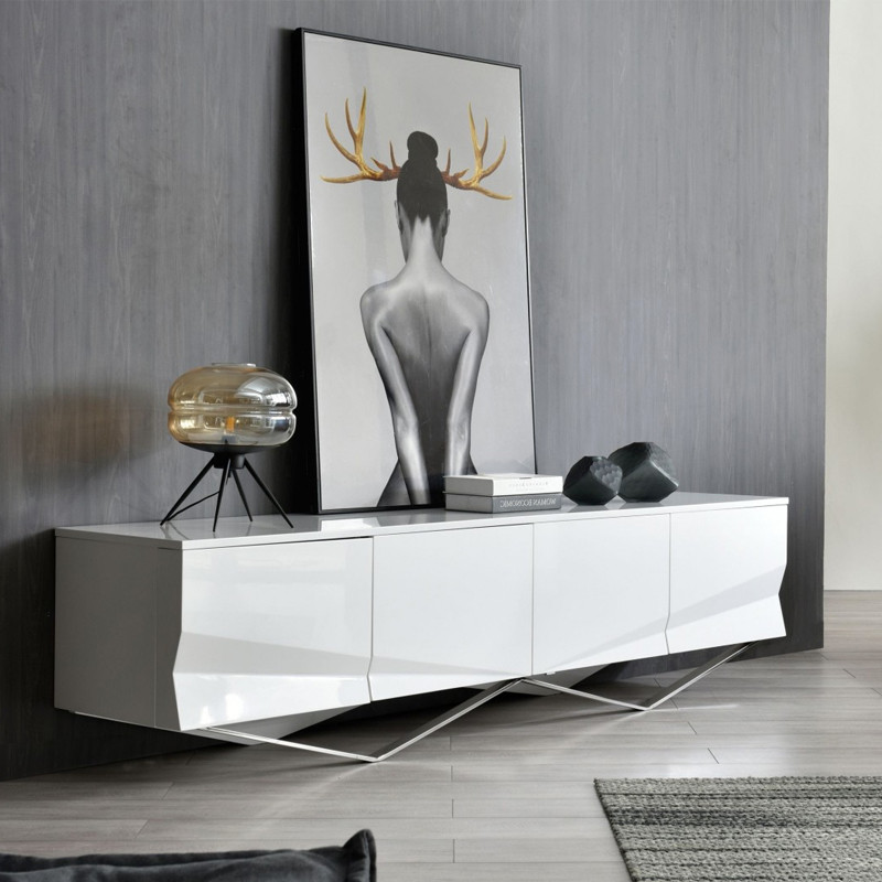 Bowtie TV Stand  Modern Casegood  87 quotGlam Lux Media Unit   Contemporary   Entertainment Centers And Tv Stands   by mod space furniture  Houzz