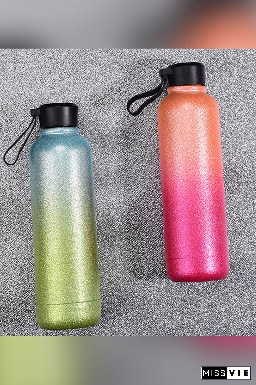 Portable Gradient Color Stainless Steel Bottles 500ml MOQ 3pcs