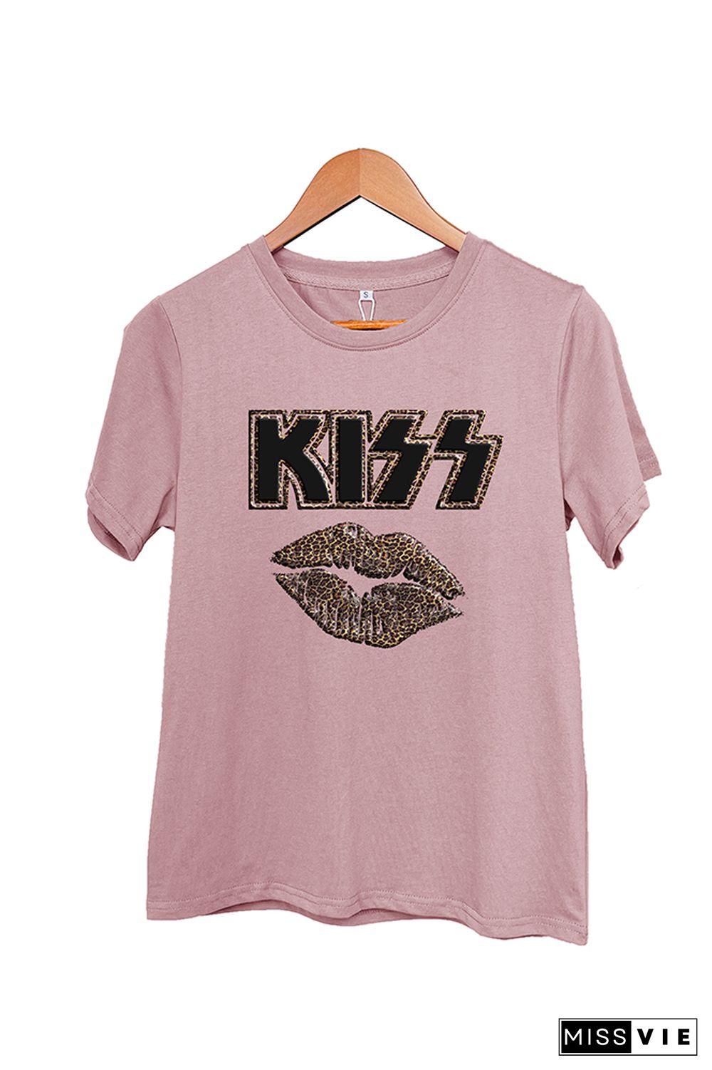 Rock Bands Kiss Lip Short Sleeve Graphic Tee Wholesale