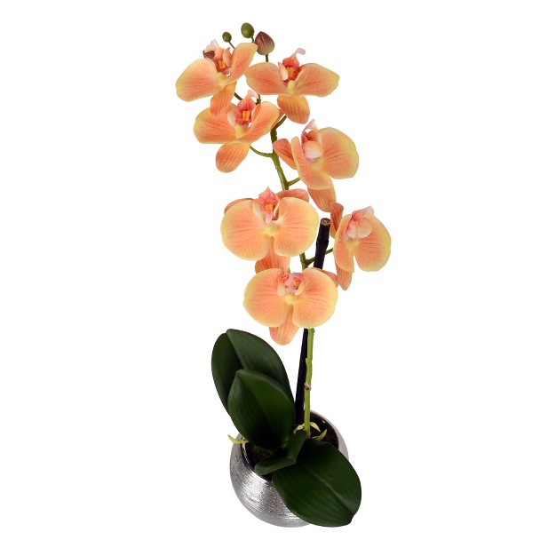 Vickerman Artificial Phalaenopsis In Stone Pot