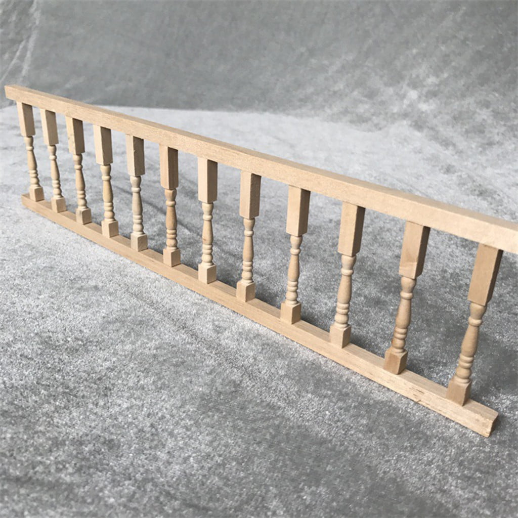 Garage Kits Miniature Fence Handrail 1:12 Mini Dollhouse Fence Cute House Mini Fence Pool Toys For Toddlers 1-3 Wood Colorful