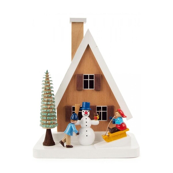 7 Richard Glaesser Smokehouse with Snowman Christmas Incense Burner