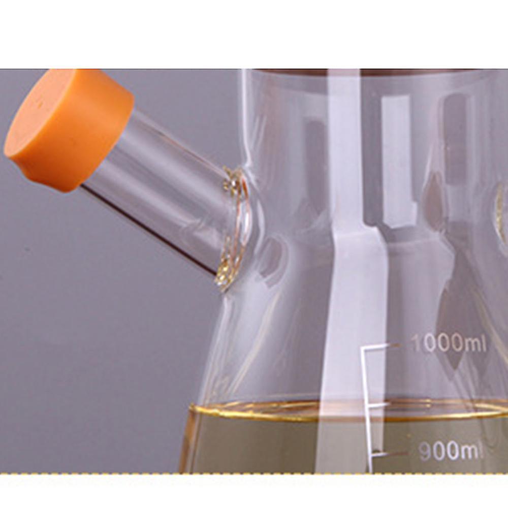 Transparent Glass Oil Bottle With Handle，heat-resistant ，1000ml