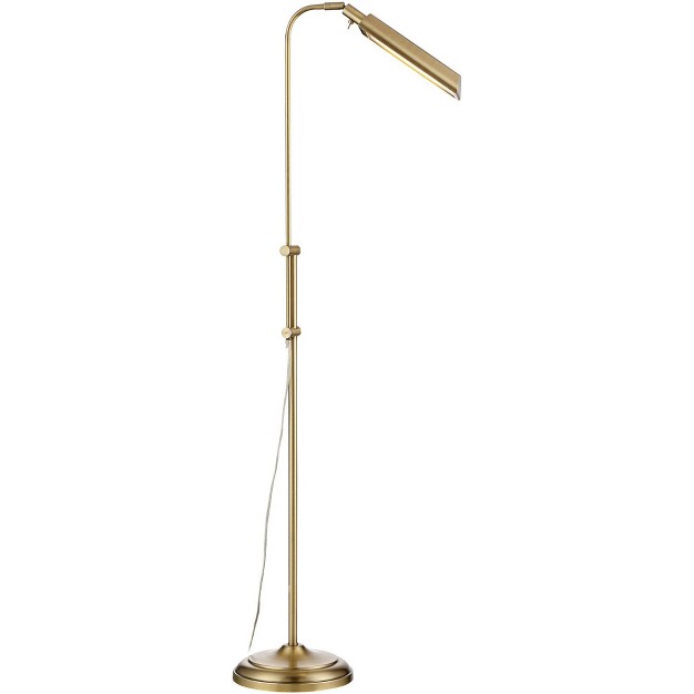 Tall Plated Aged Brass Led Adjustable Metal Shade For Living Room Reading Bedroo