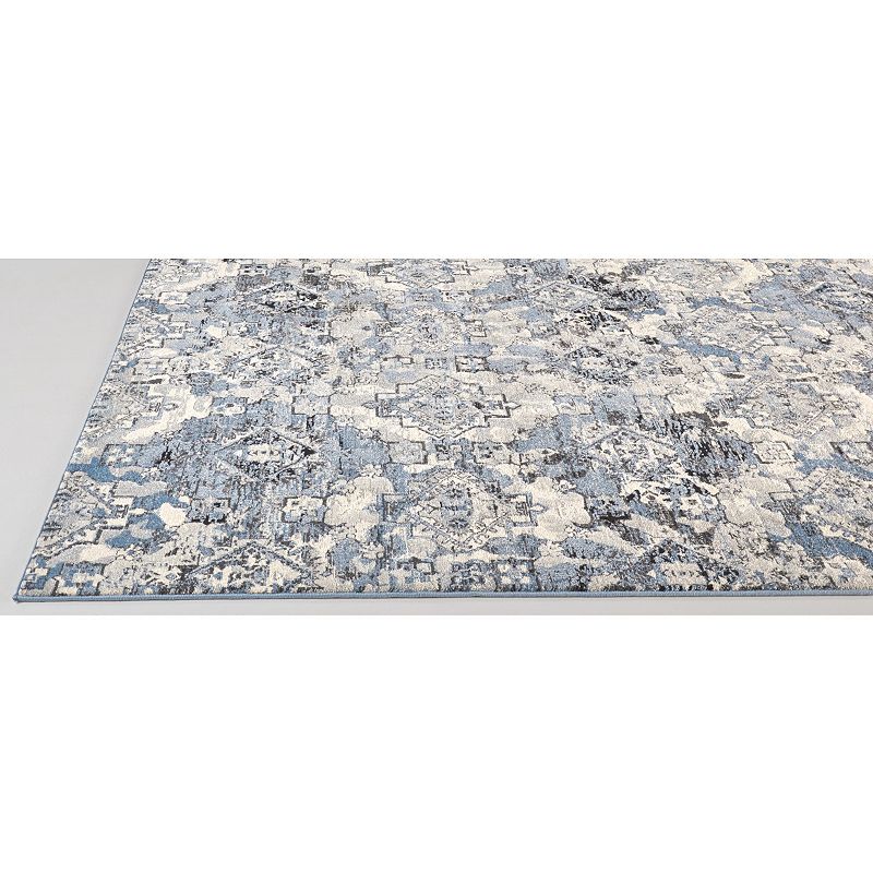 Weave and Wander Tullamore Blue Ornamental Area Rug