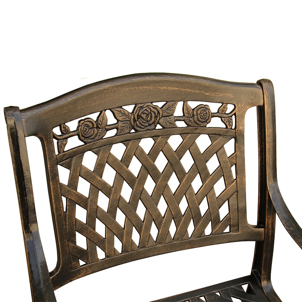 Outdoor Lattice 95 inch Oval Dining Set with Eight Arm Chairs