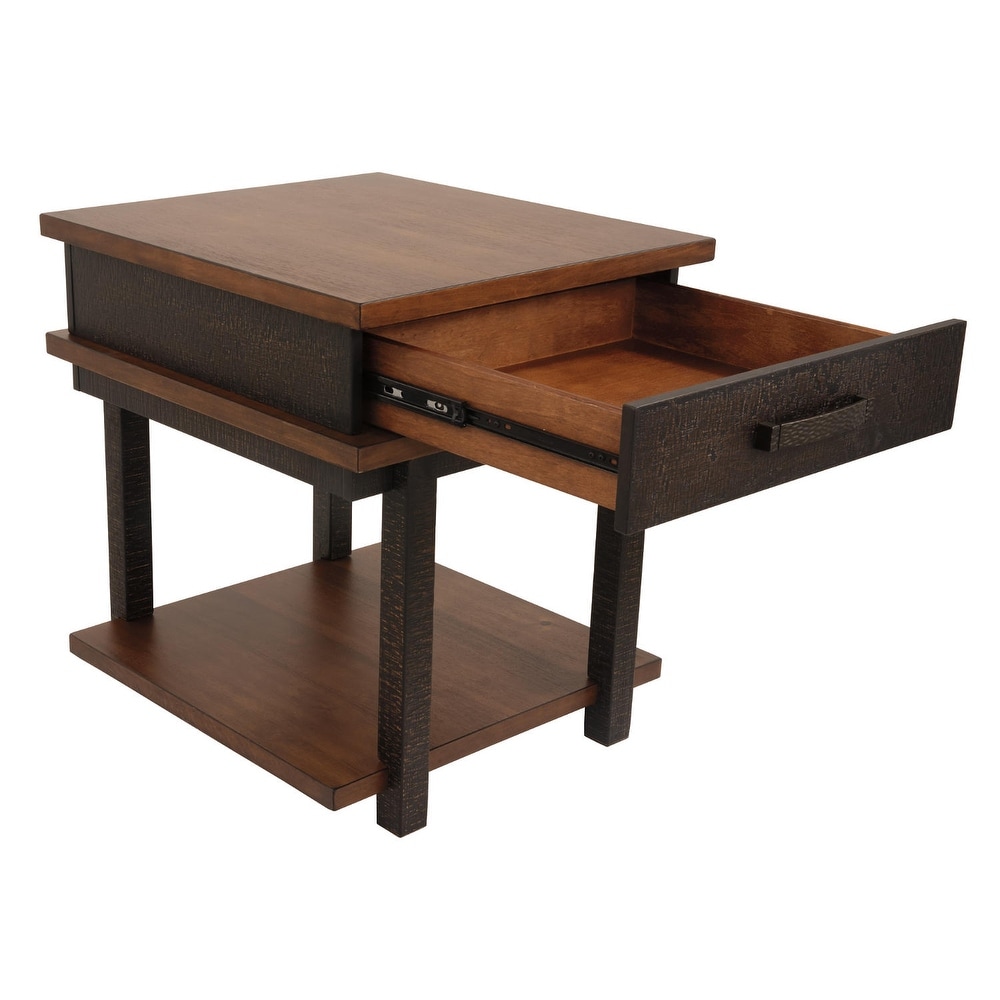 Stanah Brown Rectangular End Table