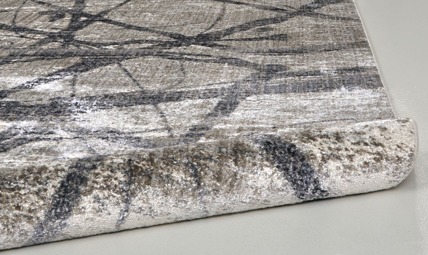 Kiba Warm Gray and Charcoal Rug by BD Fine