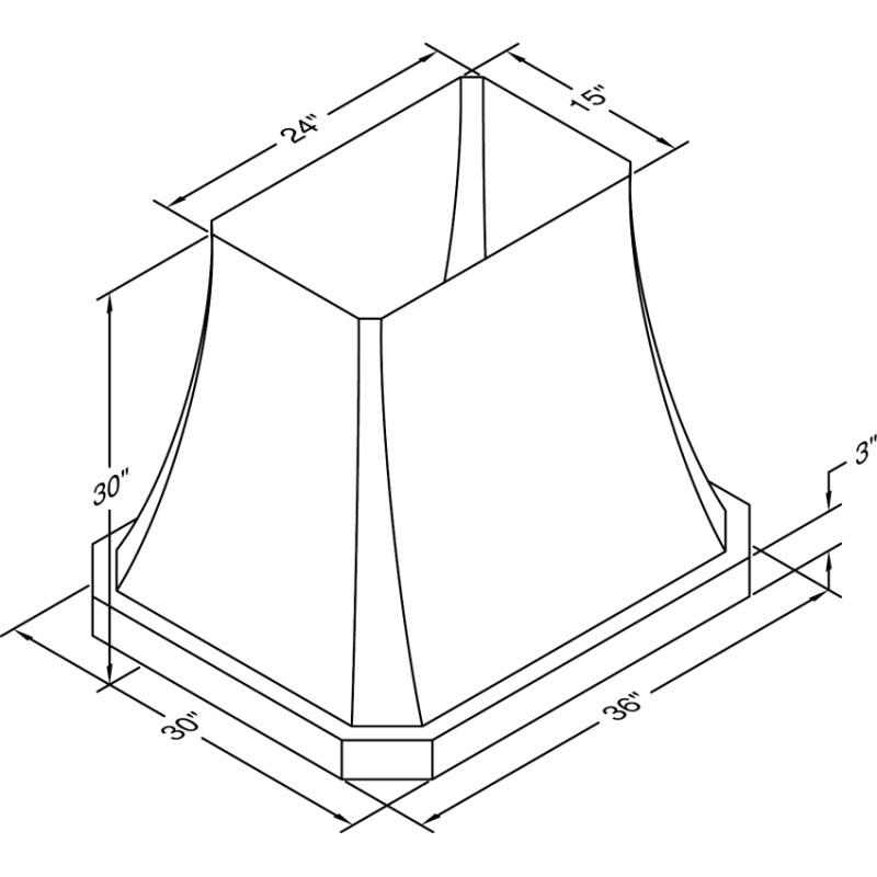 Vent-A-Hood 36-inch Ceiling Mount Range Hood JDIH236/C1SS