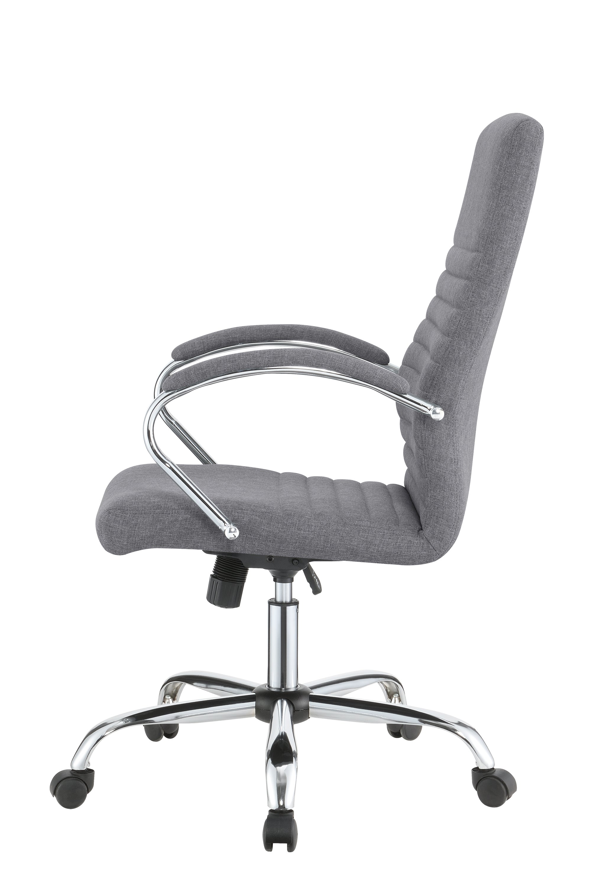 Abisko Upholstered Office Chair With Casters Grey And Chrome-881217