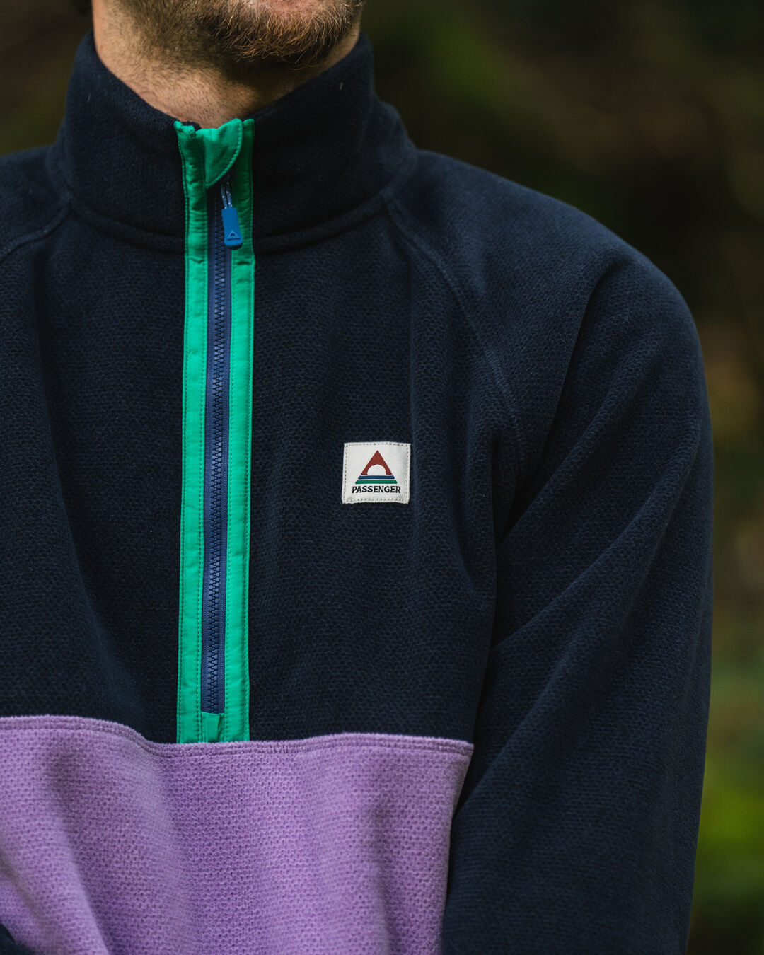 Highland Recycled Polartec® Fleece - Lilac/ Deep Navy