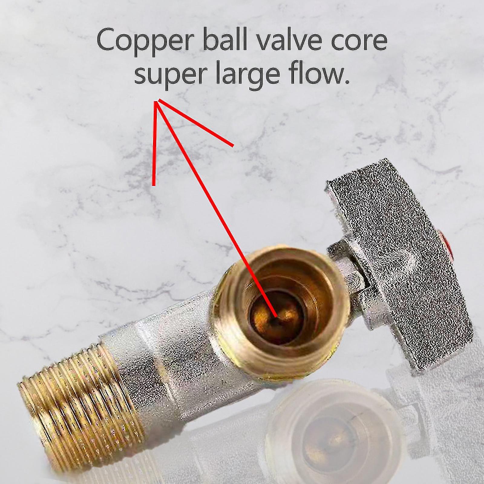 2 Pcs 1/2'' Turn Angle Stop For Valve Push To Connect Brass Plumbing Fitting