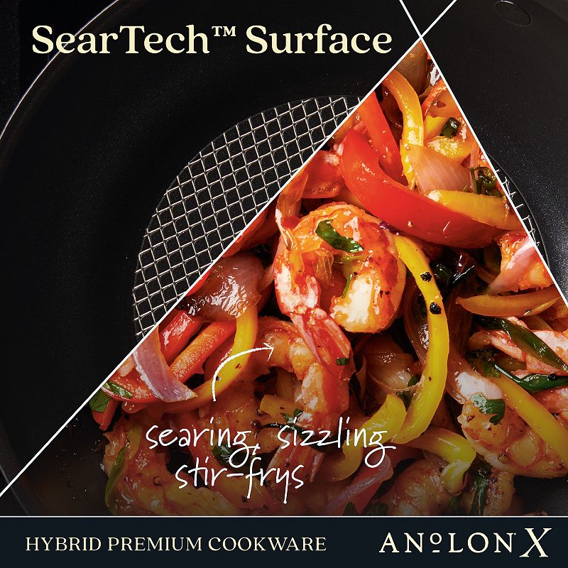 Anolon X Hybrid Nonstick Induction Stir Fry Wok With Lid