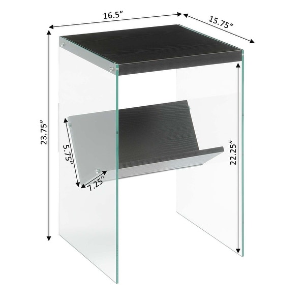 Porch and Den Urqhuart Glass End Table