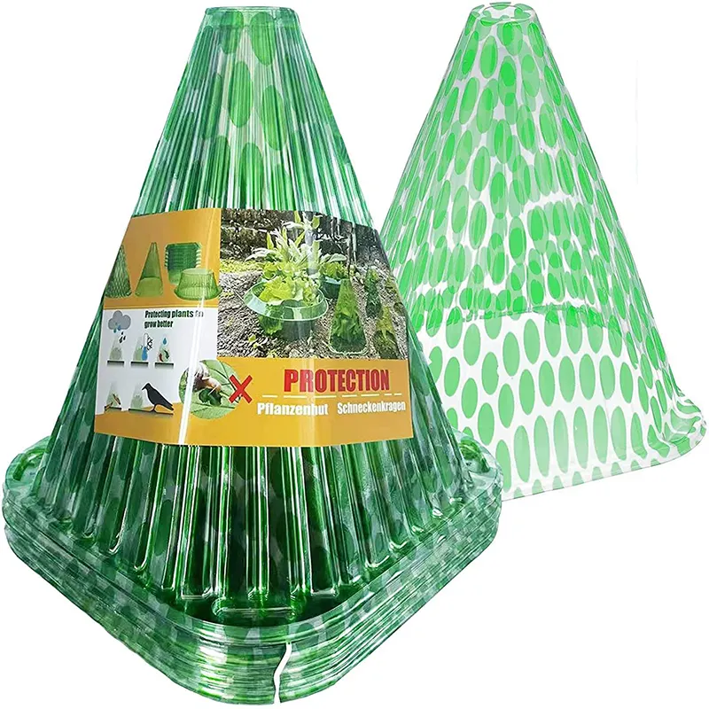 PET PVC Plastic Premium Transparent Green Bell Plant Cloche for mini greenhouse garden plant care with Vent Top