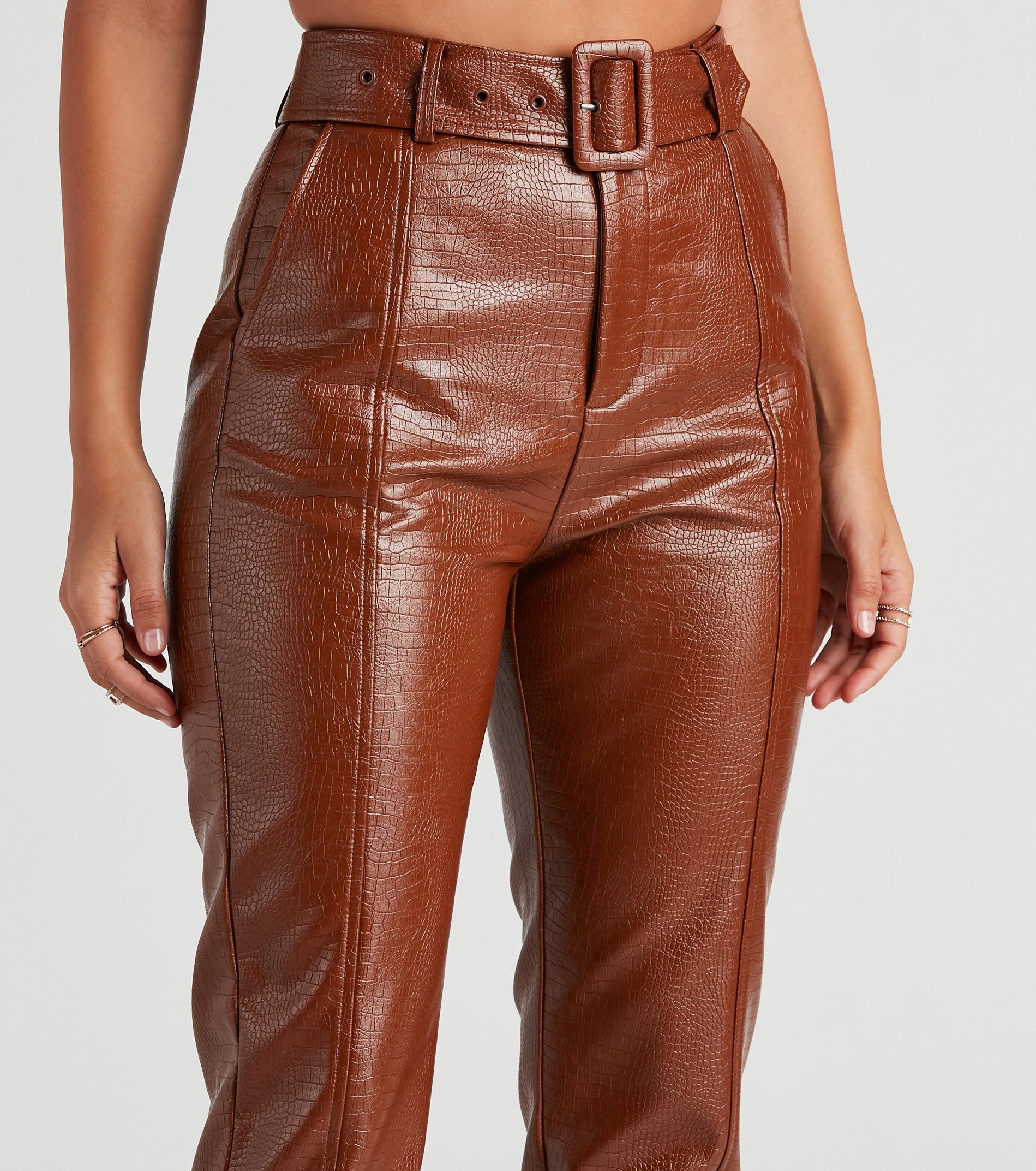 Sleek And Stylish Moves Belted Pants