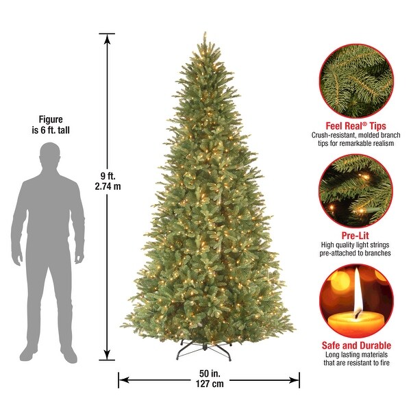 National Tree Company 6.5 ft. Prelit Realistic Artificial Slim Fir Tree