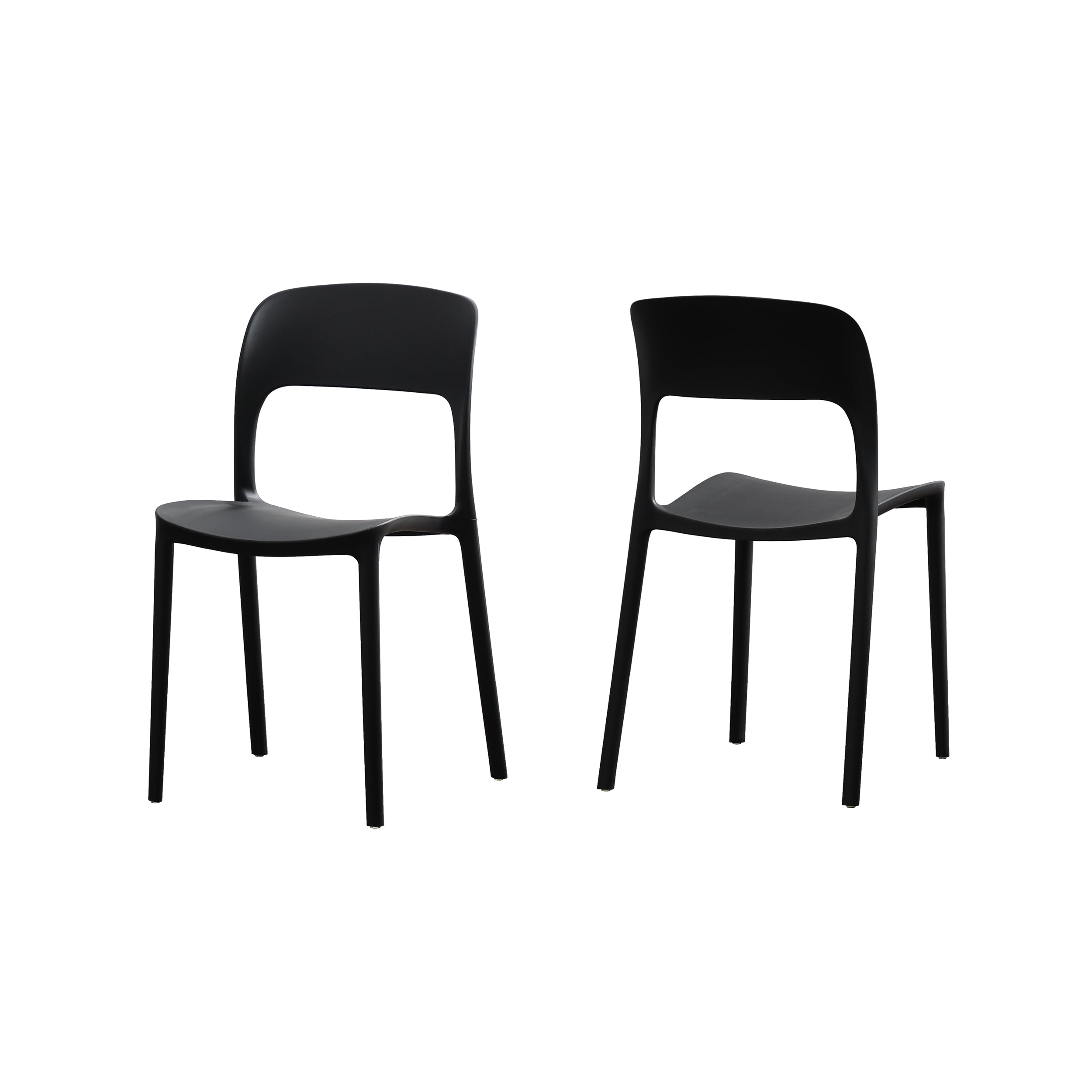 Dean Outdoor Plastic Chairs (Set of 2)