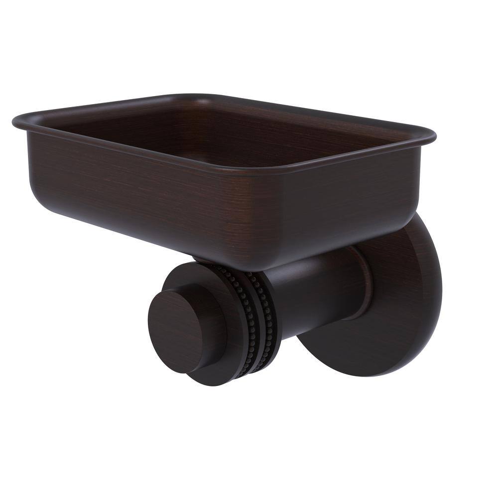 Allied Brass Mercury Collection Wall Mounted Soap Dish with Dotted Accents in Venetian Bronze 932D-VB