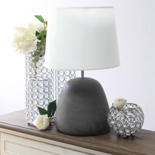 Round Concrete Table Lamp With Shade Simple Designs