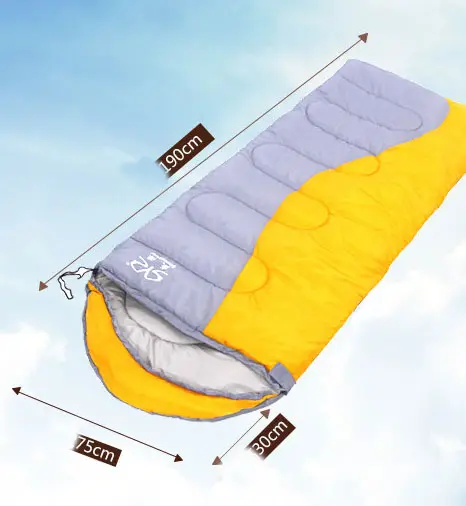 Outdoor Thickened Hollow Cotton Envelope Light Weight Emergency 3 Season Sleeping Bag Camping waterproof sleeping bag