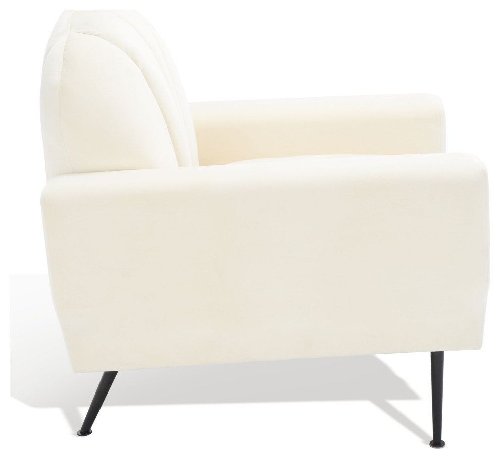 Safavieh Couture Josh Channel Tufted Accent Chair   Midcentury   Armchairs And Accent Chairs   by HedgeApple  Houzz