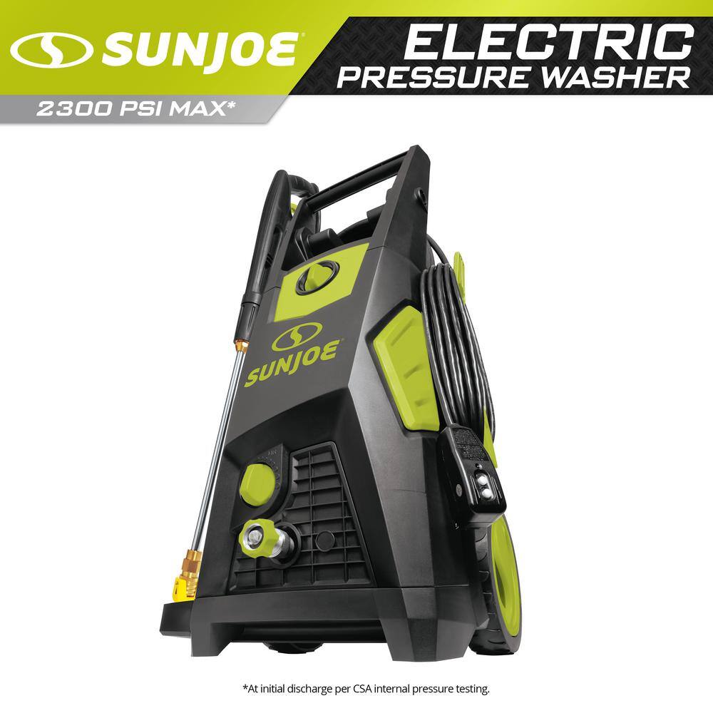 Sun Joe 2000 PSI 1.09 GPM 13 Amp Brushless Induction Cold Water Corded Electric Pressure Washer with Brass Hose Connector SPX3500