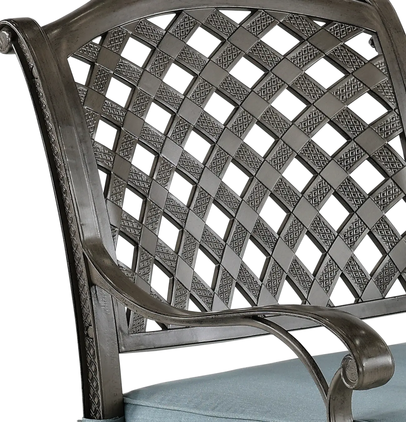 Macan Gray Metal Swivel Rocking Patio Chair