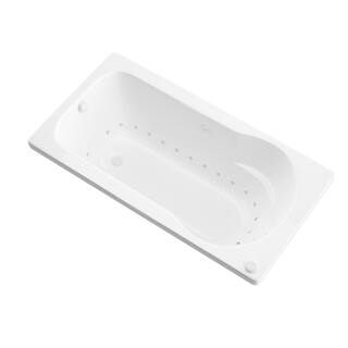 Universal Tubs Zircon 5 ft. Left Drain Rectangular Drop-in Air Bath Tub in White HD3260ZAL