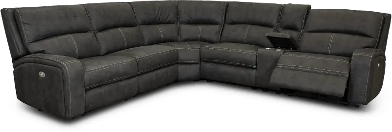 Star Dark Gray 6 Piece Power Reclining Sectional