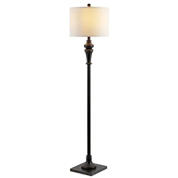 SAFAVIEH Lighting 61-inch Norla Antique Black LED Floor Lamp - 14