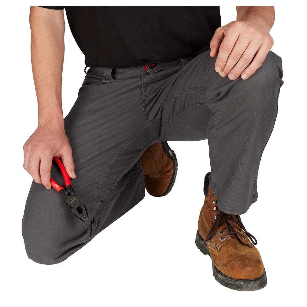 Milwaukee Work Pants Flex Heavy Duty Gray 32x 34 ;