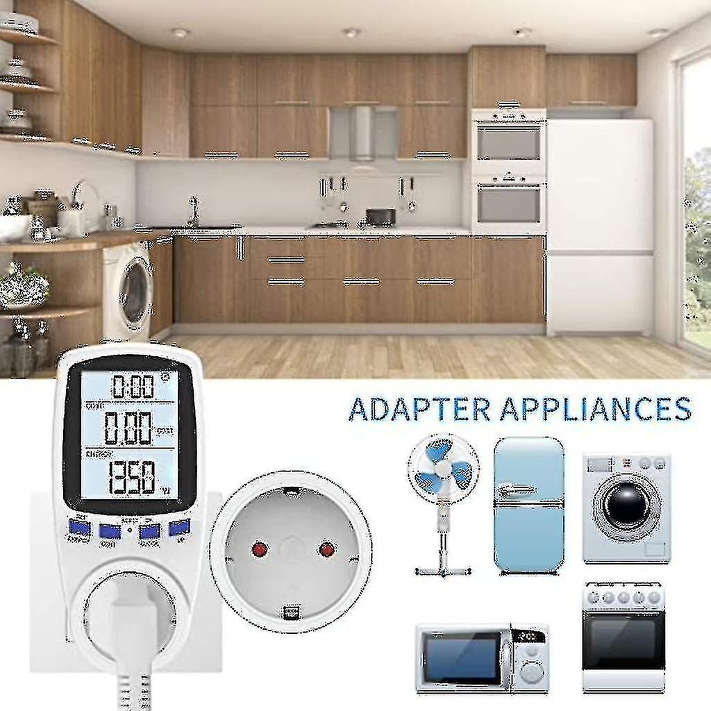 Energy Cost Meter， Digital Energy Cost Meter Electricity Meter With Large Lcd Screen And Electricity