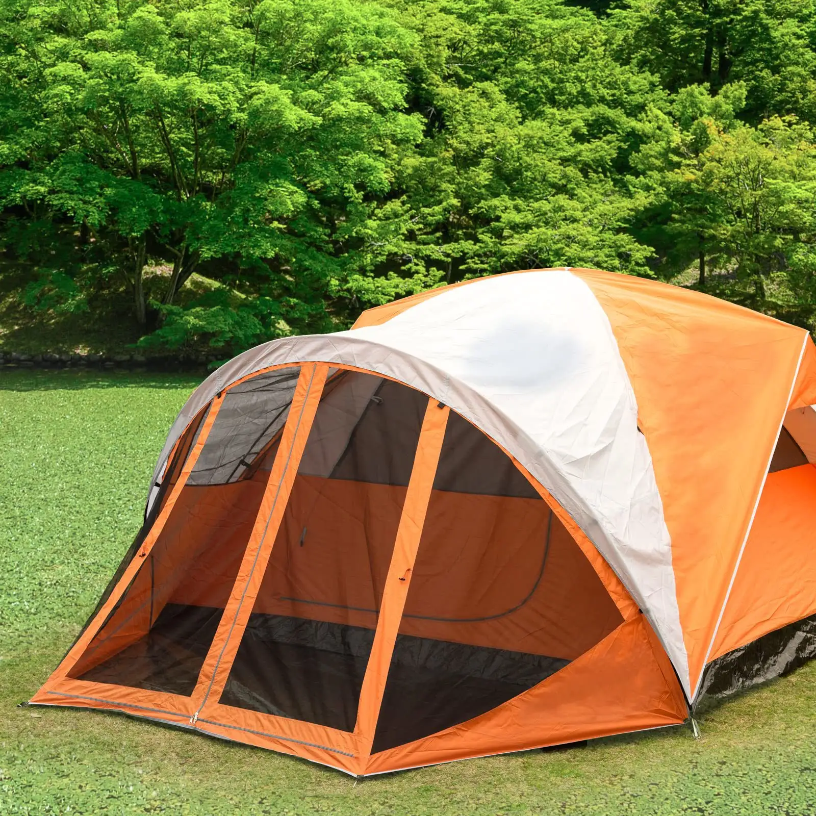 6 Person Outdoor Camping Tent with Screen for Family Camping  Backpacking  Hiking  Adventure