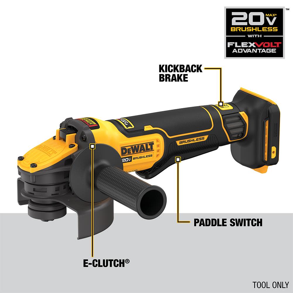 FLEXVOLT Advantage 20V MAX* 4-1/2-5 Angle Grinder ;