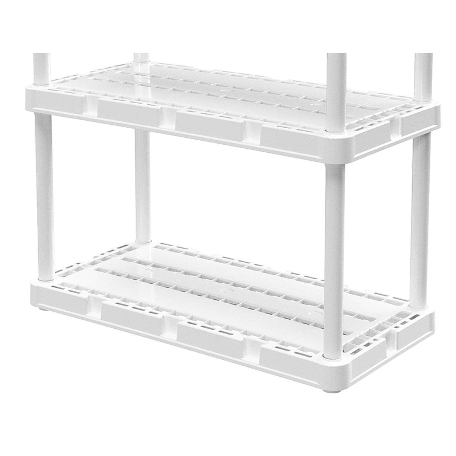 Gracious Living Knect-A-Shelf 48 in. H X 24 in. W X 12 in. D Resin Shelving Unit