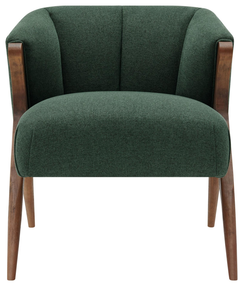 Verona Fabric Accent Chair Brown Legs  Havana Green   Midcentury   Armchairs And Accent Chairs   by Virgil Stanis Design  Houzz