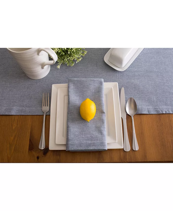 Design Imports Solid Chambray Table Runner 14 x 108