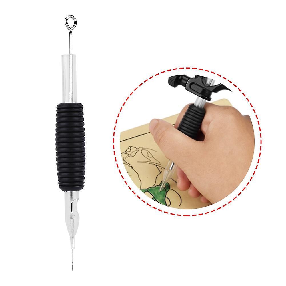 3rl Transparent Silicone Anti Slip Tattoo Grip Handle With Needle 10pcs